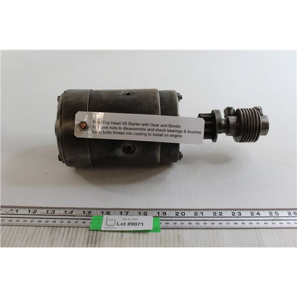 Ford Flat Head V8 Starter with Gear and Bendix