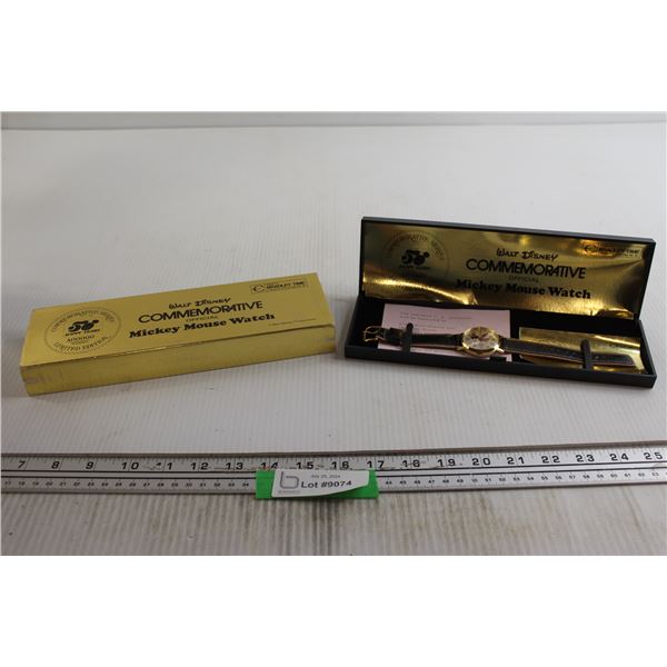 Walt Disney Commemorative Official Mickey Mouse Watch - Untested