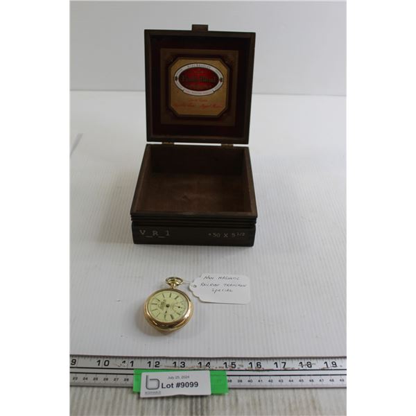 ^Non Magnetic Railroad Trainsmen Special Pocket Watch - Needs Cleaning Not Running