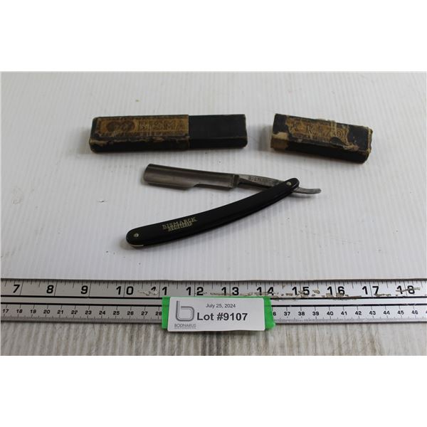 Bismarck Straight Razor with Rare Indent Cut - Made in Germany, Solingen