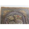 Image 2 : Antique Hand Embroidered Kalaga Jewelled Burmese Tapestry - 16 1/2" x 16 1/2" x 2 3/4"