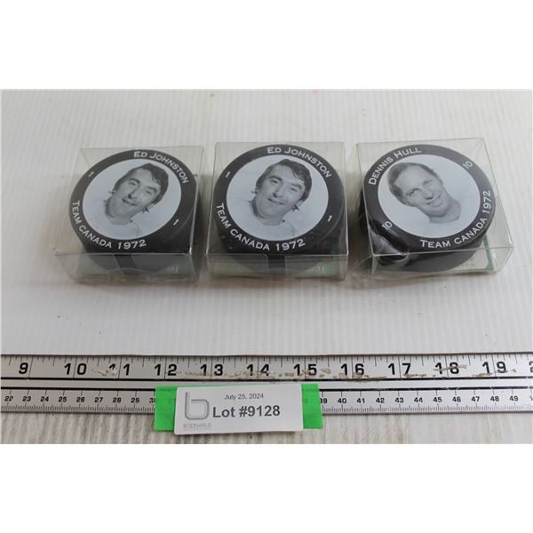 (3) Team Canada 1972 Hockey Pucks