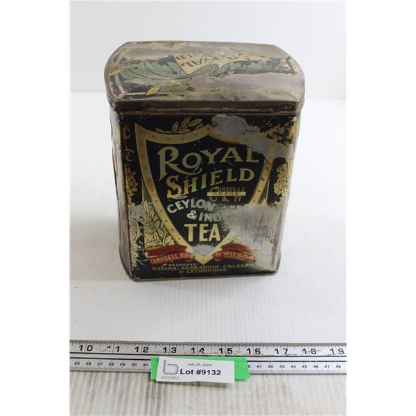 Royal Shield Ceylon & India Tea Tin