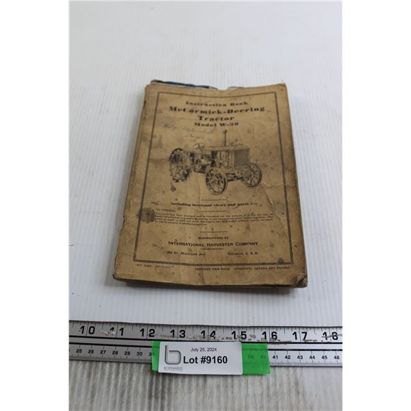 McCormick-Deering Model W-30 Instruction Manual