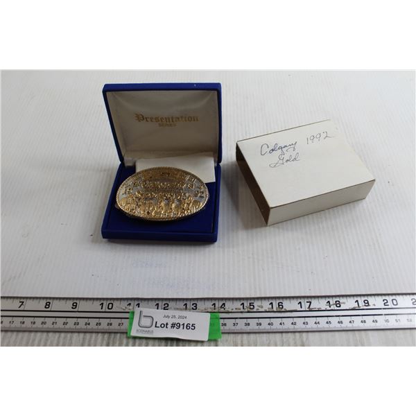 Calgary Stampede 1992 Gold Belt Buckle