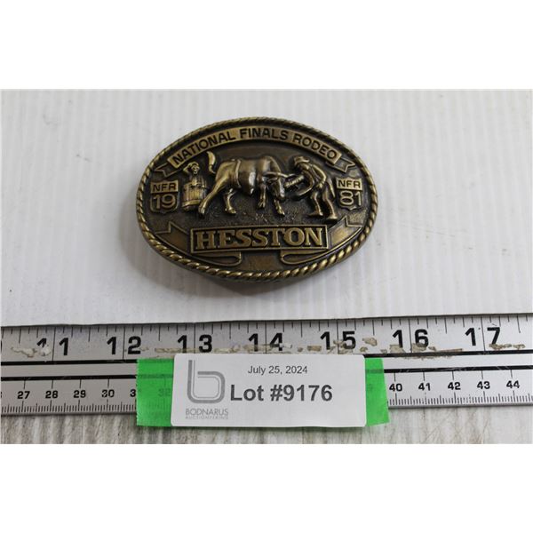 Hesston National Finals 1981 Rodeo Belt Buckle