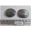 Image 1 : (2) Hesston National Finals Rodeo 1994 & 1995 Belt Buckles