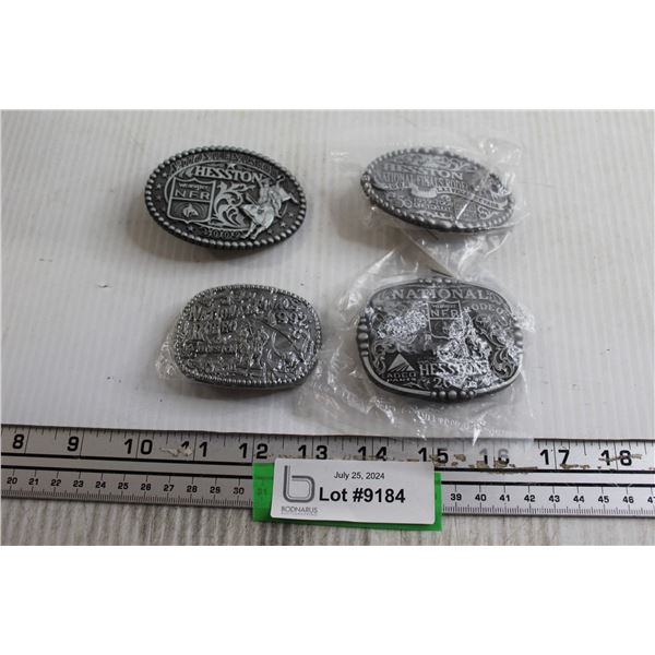 (4) Kids Hesston National Finals Rodeo Belt Buckles