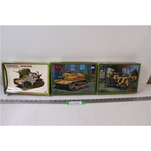 (3) Model Army Machinery Sets