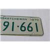 Image 2 : Saskatchewan License Plate - 1970