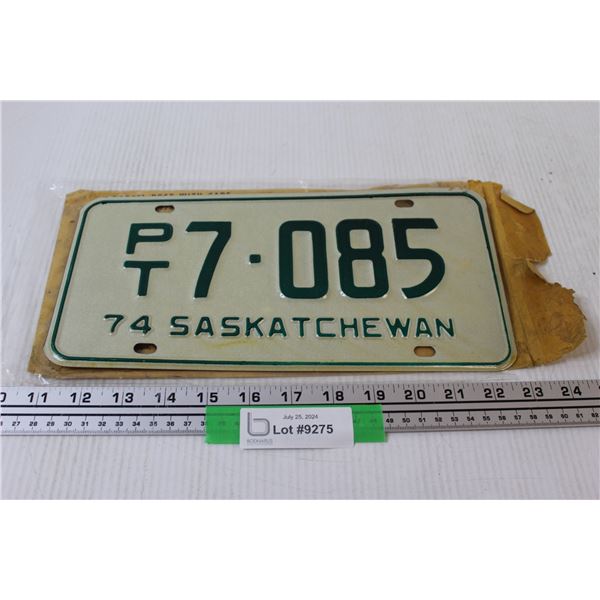 Saskatchewan License Plate - 1974
