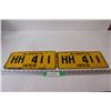 Image 1 : (2) Alberta License Plates - 1958