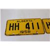 Image 3 : (2) Alberta License Plates - 1958