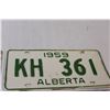 Image 2 : (2) Alberta License Plates - 1959
