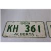 Image 3 : (2) Alberta License Plates - 1959