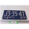 Image 1 : Alberta License Plate - 1972