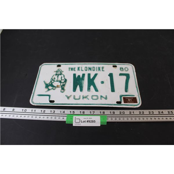 Yukon "The Klondike" License Plate - 1980