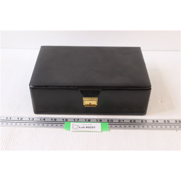 Vintage Leather Dressing Box - 10" x 7" x 3"