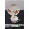Image 1 : Shelley Tea Cup & Saucer Set w/Metal Stand