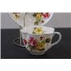 Image 2 : Shelley Tea Cup & Saucer Set w/Metal Stand