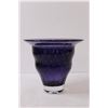 Image 5 : Purple Blown Art Glass Vase - 7" x 6"
