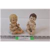 Image 1 : (2) German Porcelain Baby Figurines - 4" Tall