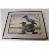 Image 3 : Signed Original Water Color of Loons (18 1/4" x 14 1/4")