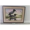 Image 1 : Signed Original Water Color of Loons (18 1/4" x 14 1/4")