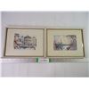 Image 1 : Pair of Vintage French Prints-8x10