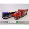 Image 1 : Greyhound Bus Coin Bank and Tin North Pole Delivery Truck