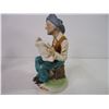 Image 5 : (1) Hand Carved German Black Forest Figurine and (1) Ceramic Figurine
