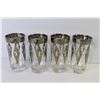 Image 3 : (4) Vintage Fleur de Lis Glasses