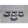 Image 1 : (7) Royal Crown Derby - Mikado Cups & Saucers
