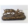 Image 2 : Vintage Late 1800's Fighting Stags Sculpture "T. Carter France" (damages to base)