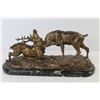 Image 4 : Vintage Late 1800's Fighting Stags Sculpture "T. Carter France" (damages to base)