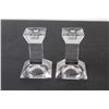 Image 2 : Signed Villeroy & Boch - Crystal Candle Stick Holders