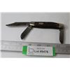 Image 1 : Western Bone Handled - Folding Triple Knife 3" Blade - (Made in USA)