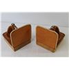 Image 3 : Book - Vintage Chlean Gaucho Bookends (leather & Carved wood)