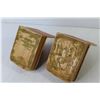 Image 4 : Book - Vintage Chlean Gaucho Bookends (leather & Carved wood)