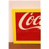 Image 2 : *Vintage Tin Coca Cola Sign in Wood Frame - 29 x 60" - Some Ware