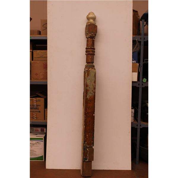 Antique Wooden Stair Post - 88" Tall - Some Wear