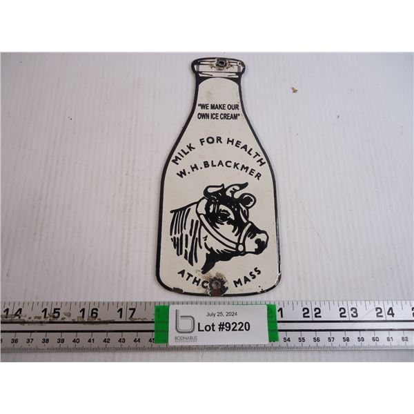 Milk for Health Porcelain Sign- 31/2x8