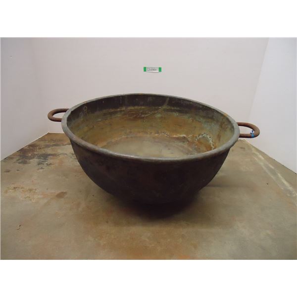*Large Copper Cauldron with Handles 24" in Diameter