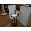 Image 4 : *Mahogany 1930's Barley Twist Wash Stand W/Mirror, Candlestick, Basin and Commode 545" High