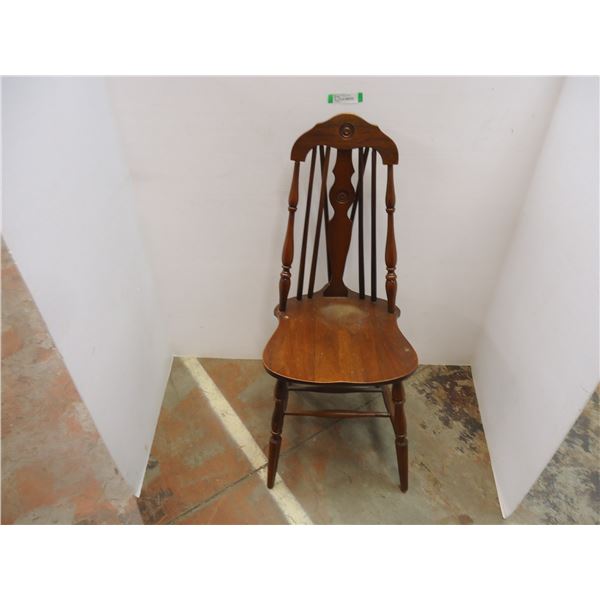 *Vintage Wooden Brace Back Chair - 38" High