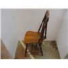 Image 4 : *Vintage Wooden Brace Back Chair - 38" High
