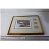 Image 1 : Signed Duck Print, Stamps, and 1992 Wildlife Habitat Medallion 21'' x 17''