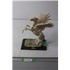 Image 1 : Signed Belcare Flying Horse Statue 12" Italy