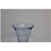 Image 2 : Unique Blue Glass Ribbed Vase -12" Tall
