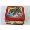 Image 4 : 1992 Crayola Crayon Tin - ()3) Vintage Hand Decorated Nesting Boxes - Pyrography